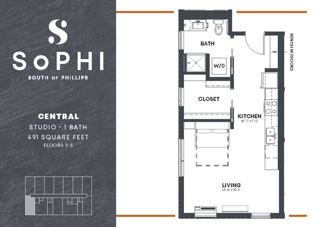 Floorplan - SoPHI Apartments | Spacious Studios!