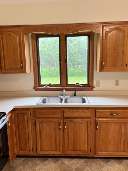 Kitchen window and back yard - 10 Burke Dr
