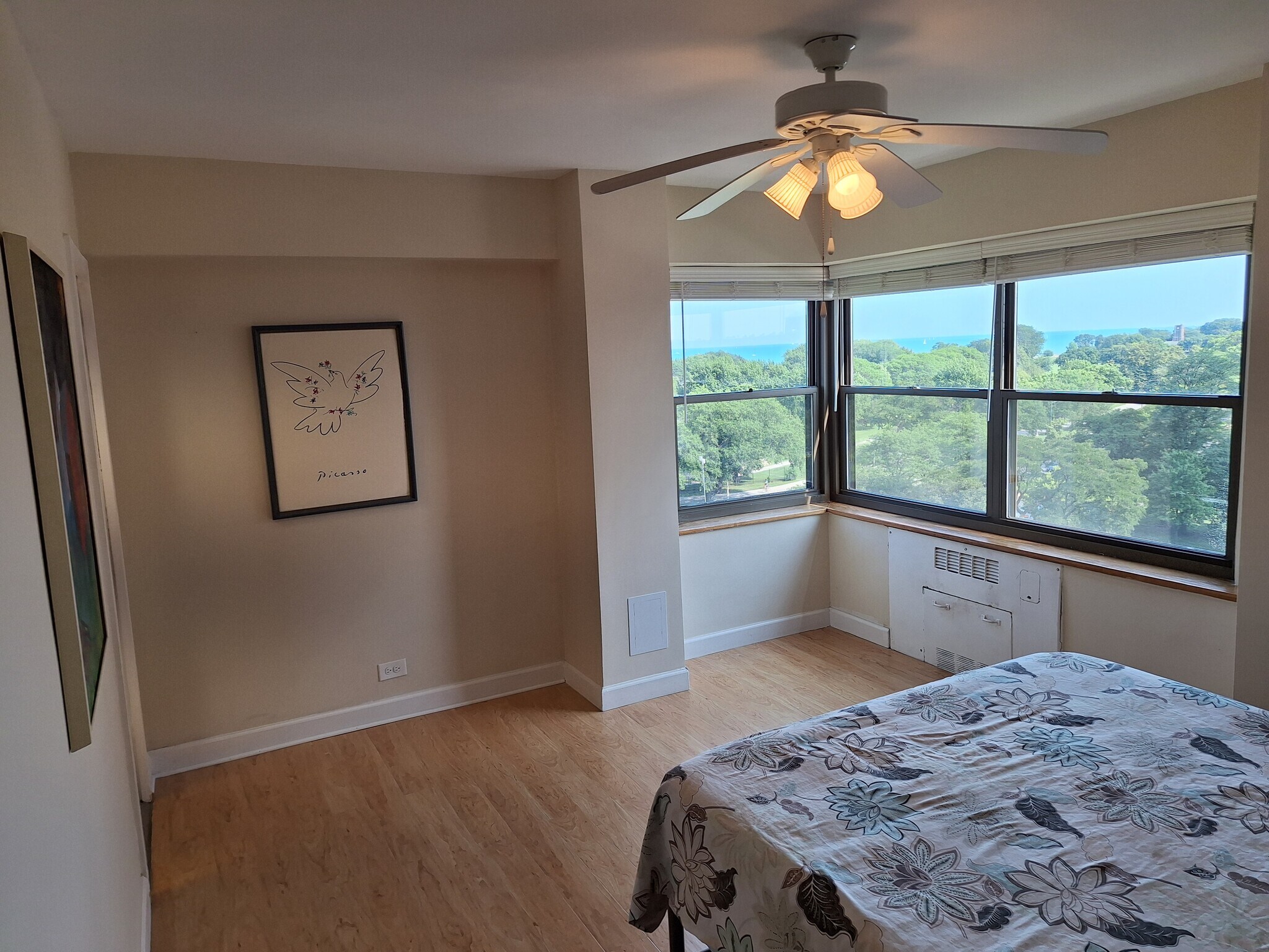 Master BR, South and East views - 4200 N Marine Dr