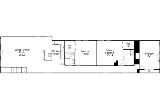 Apartment Layout - 2219 W 18th Pl