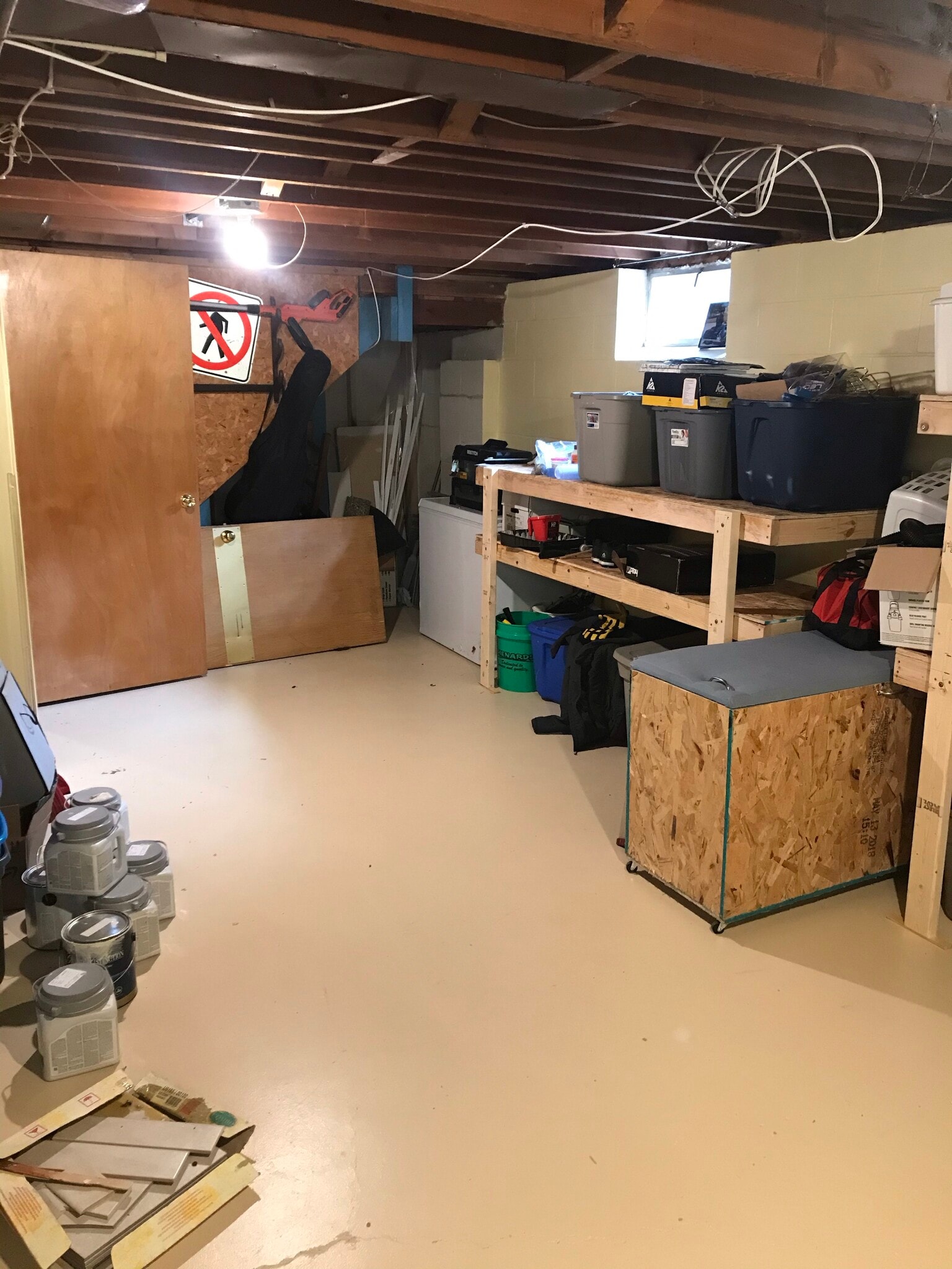 large storage area with new shelving - 1590 Case Ave E