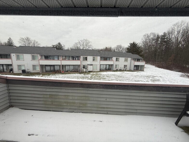 Balcony looking at back yard - 96 Candlewood Dr