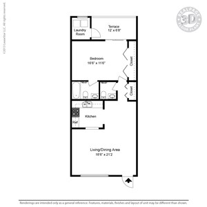 1 br 1.5 ba 760 - Coronado Springs East
