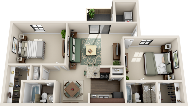 Elm 2x2 - Timber Run Apartments