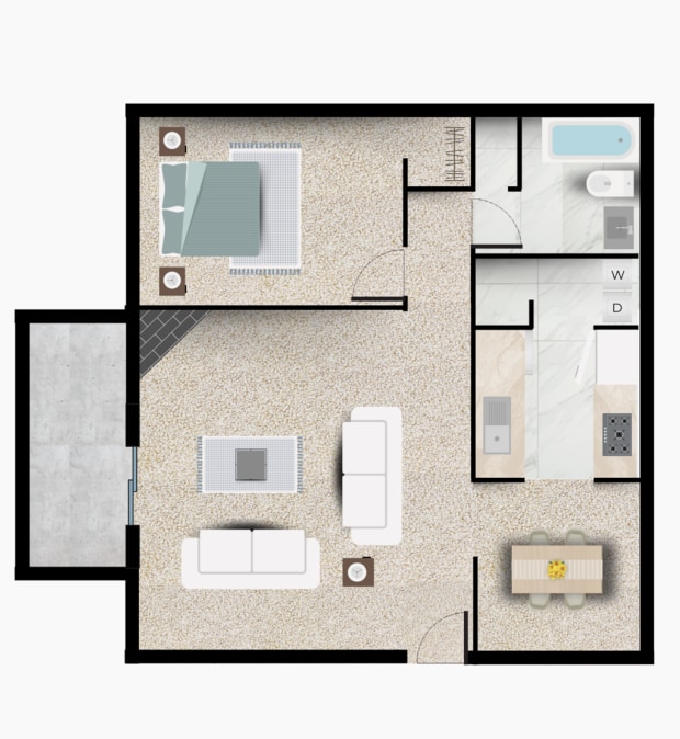 Floorplan - Huntington Place Apartments