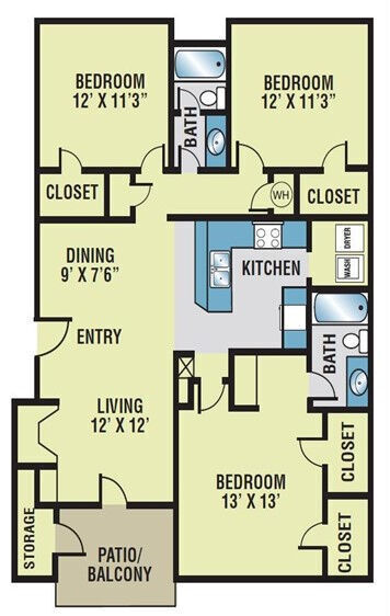 Floorplan - Woodcrest Apartments