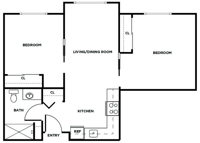 Floorplan - Ballinger Court Senior Affordable Apartments