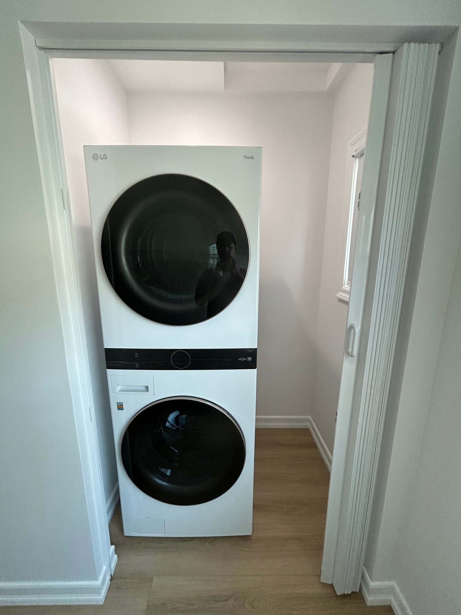 Rear bedroom closet and wash tower - 1533 Freeman Ave