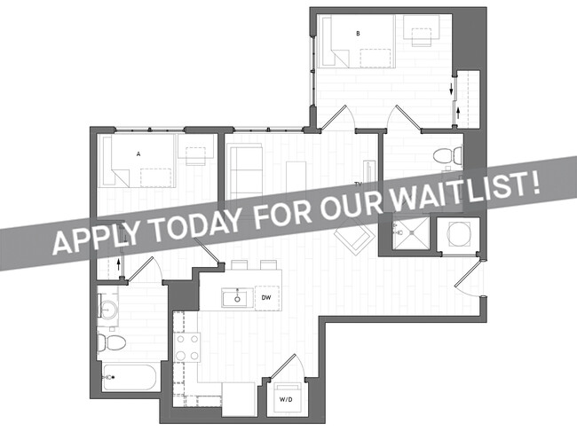 2x2 Large Premium - Apply Today for Our Waitlist! - HERE Tuscaloosa Student Apartments