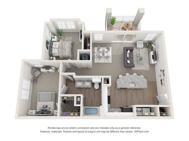 Lerner Parc at Gatlin Commons Two-Bedroom Floor Plan - Lerner Parc at Gatlin Commons