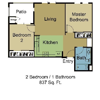 2BR/1BA - Vintage at Natomas Field