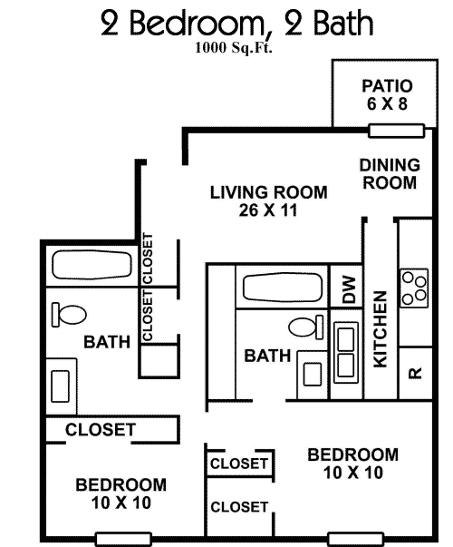 Floorplan - Willow Tree Apartments