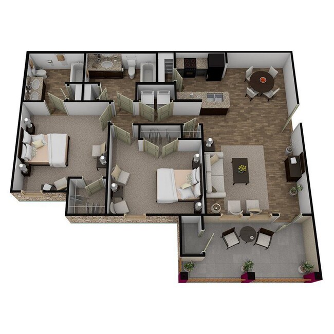 Floorplan - The Lakeshore Apartment Homes