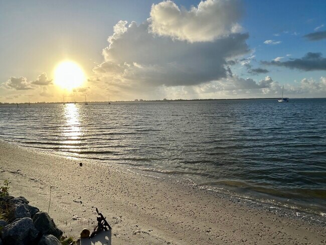 Backyard intracoastal beach - 28 Harbour Isle Dr W