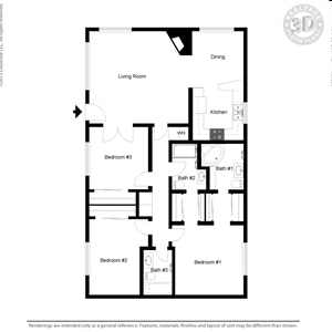 3BR/3BA - Richelieu Apartments