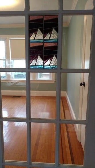 BEDROOM 1 FRENCH DOOR STAINED GLASS - 40 Chestnut Ave