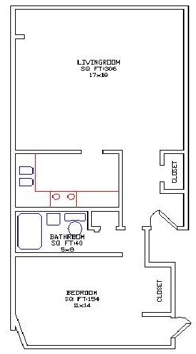 Tower One Bedroom / One Bathroom - University Park