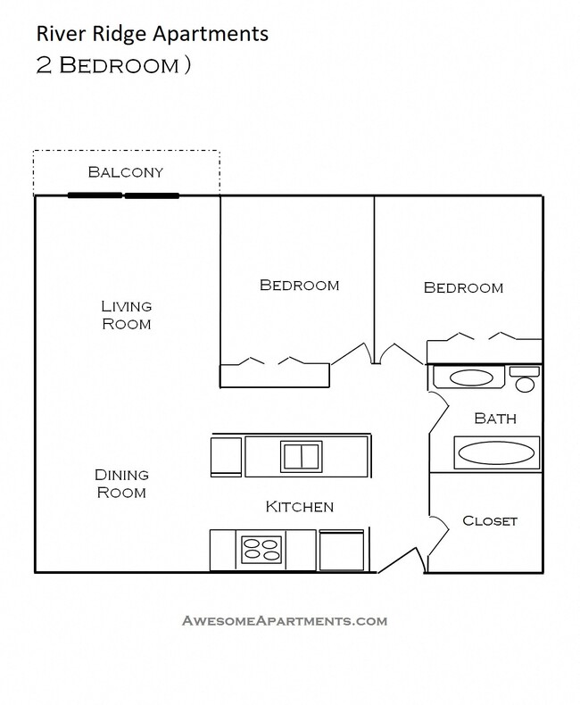 Floorplan - River Ridge Apartments