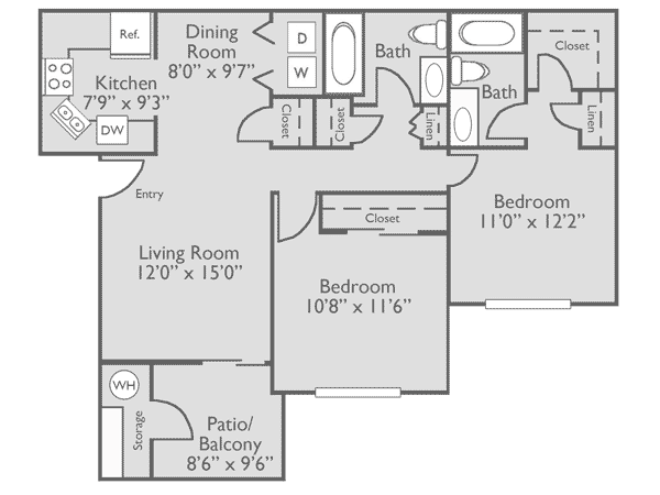 2 Bedroom, 2 Bathroom - Avonmora Apartments