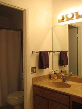 Bathroom vanity separate from bathroom. - 740 S Federal St