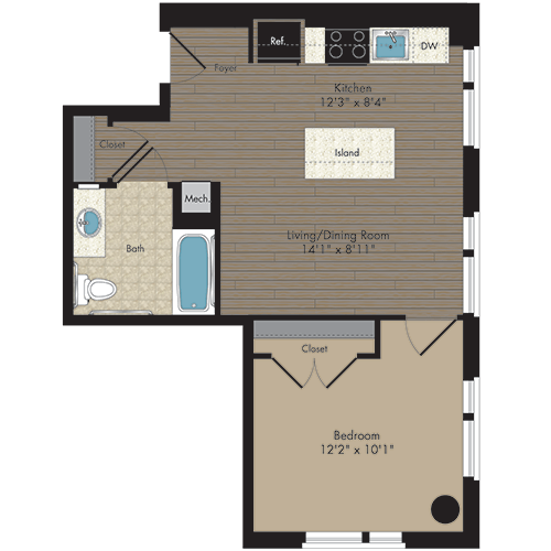 Floorplan - Hodge on 7th - Senior Living