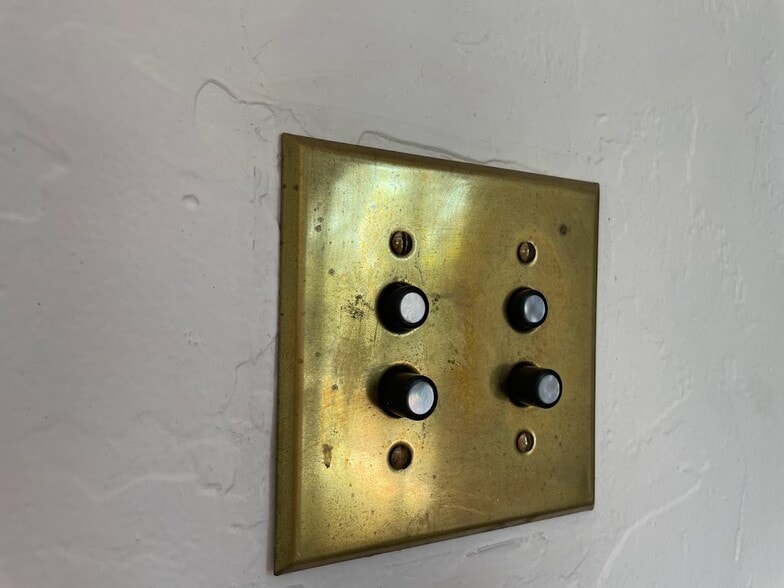 unfished brass vintage push button light switch - 3639 1st Ave