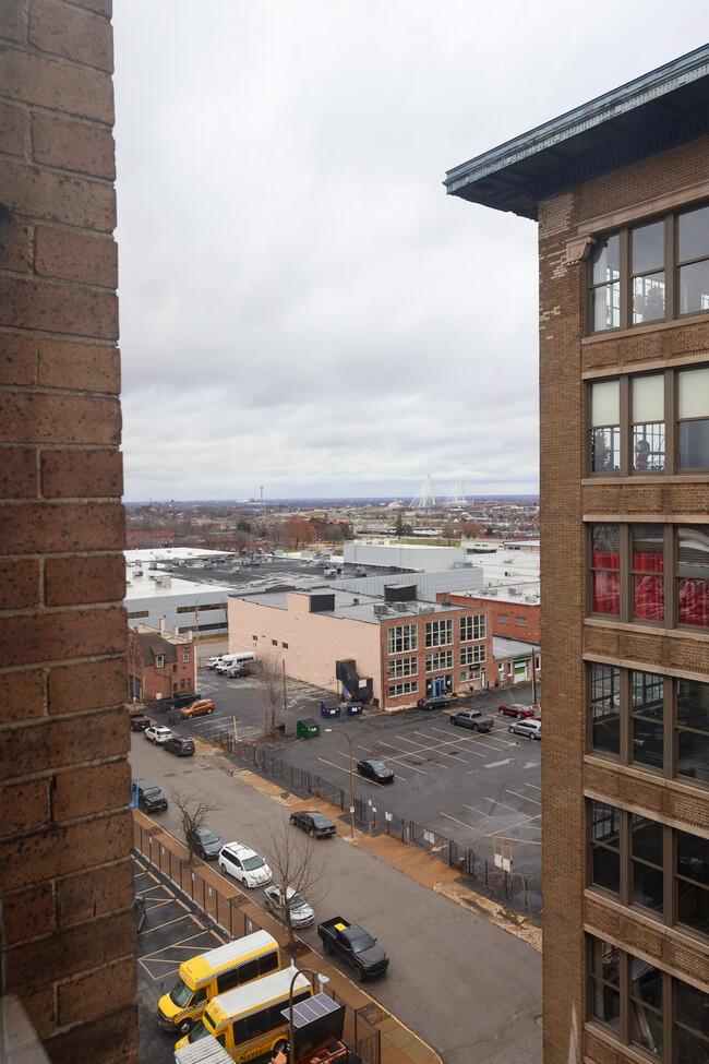 Urban view thru the Window Wall --- All restored warehouse operatable .... - 1709 Washington Ave