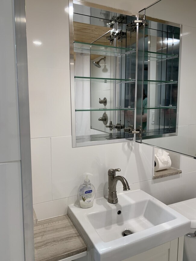 Bathroom TWO: Large Mirrored Medicine Cabinet - 3632 Dunn Ave