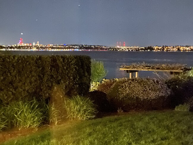 Bright city and 520 Bridge lights from just outside sliders - 6620 Lake Washington Blvd NE