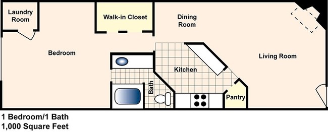 1BR/1BA - Park On Eldridge Apartments