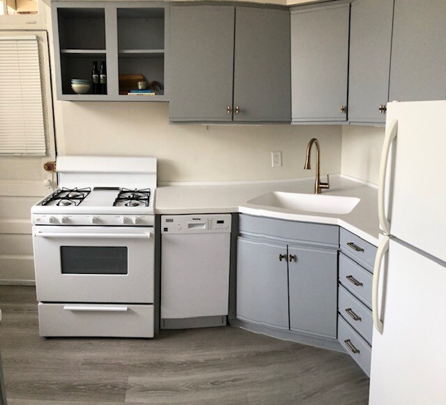 Kitchen with newer countertops and dishwasher - 212 N Oak Park Ave