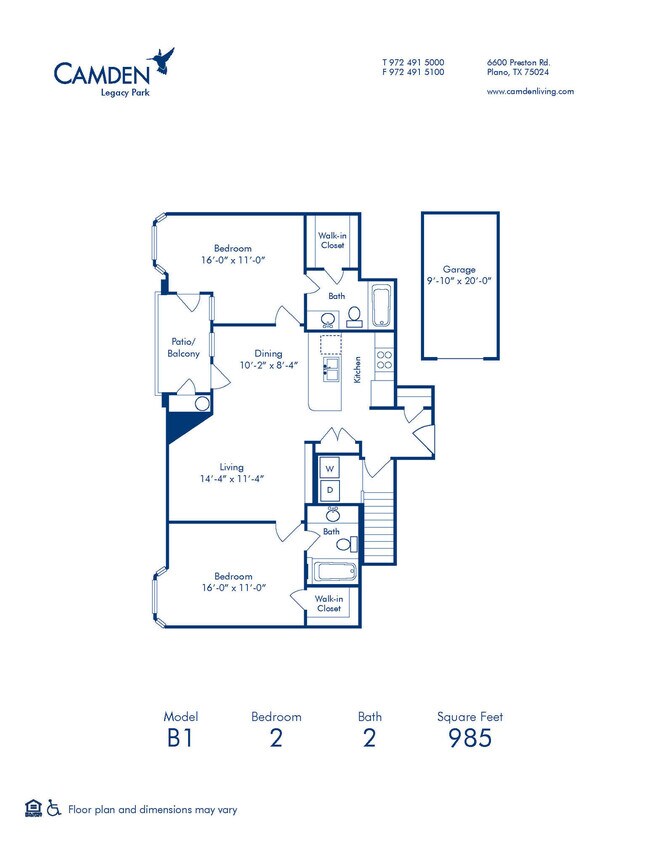 Floorplan - Camden Legacy Park