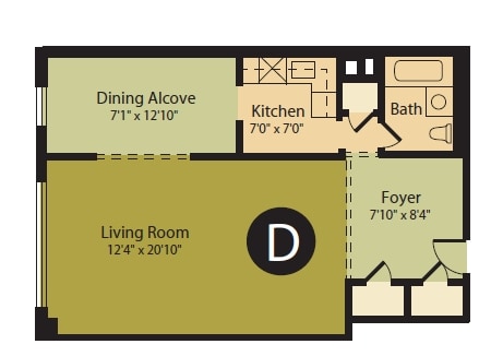 Studio - Sussex Hall Apartments