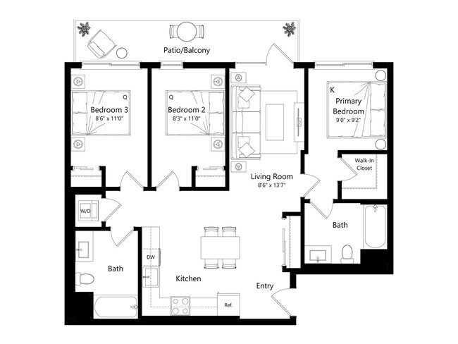 Floorplan - The Santa Monica Collection - 1430 Lincoln