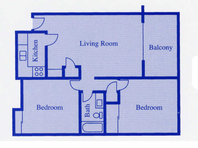 Plan 2 - Mid-Town Apartments