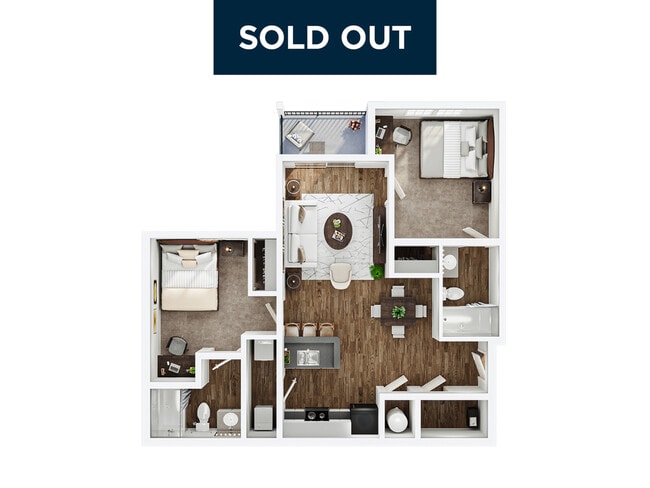 2 Bedroom | 2 Bathroom - Campus Crossings at Abbey West