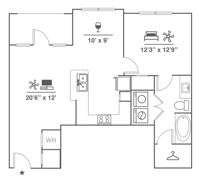 1 Bedroom | 1 Bath | 828 SF - The Adley Craig Ranch Apartments