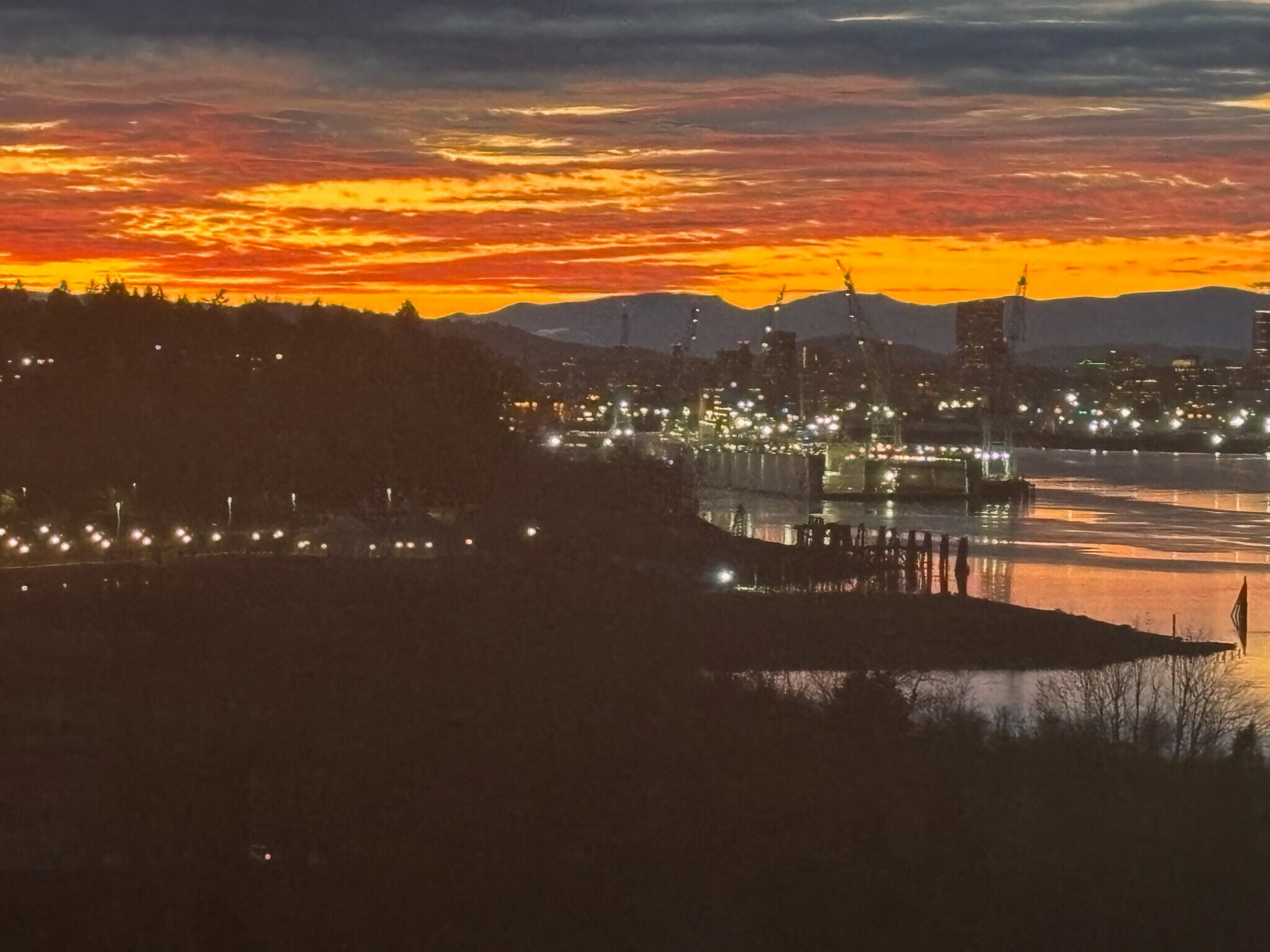 Morning, photo taken from deck due south - 7511 N Edgewater Ave