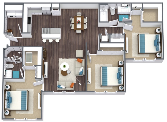 Hartland - C unit - Level 1 - 3D Floor Plan.png - Hartland Station