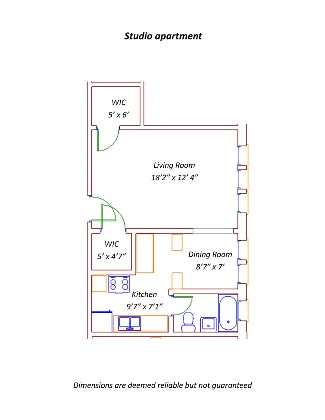 East studio/1BA - Clemar Apartments