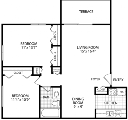 Floorplan - Carriage House Apartments