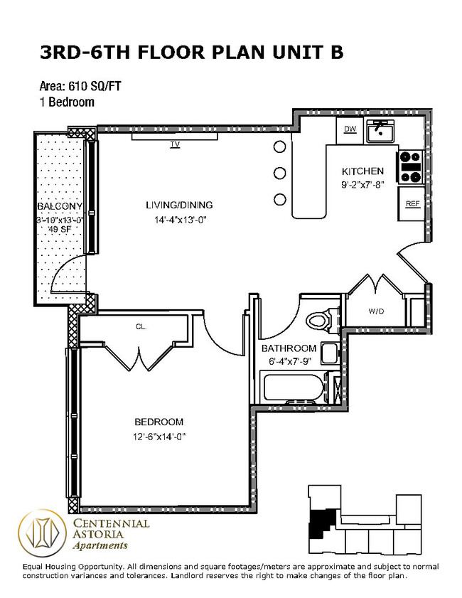 Floorplan - Centennial Astoria Apartments