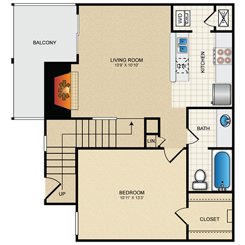 Floorplan - Waterford Place Apartments & Townhomes