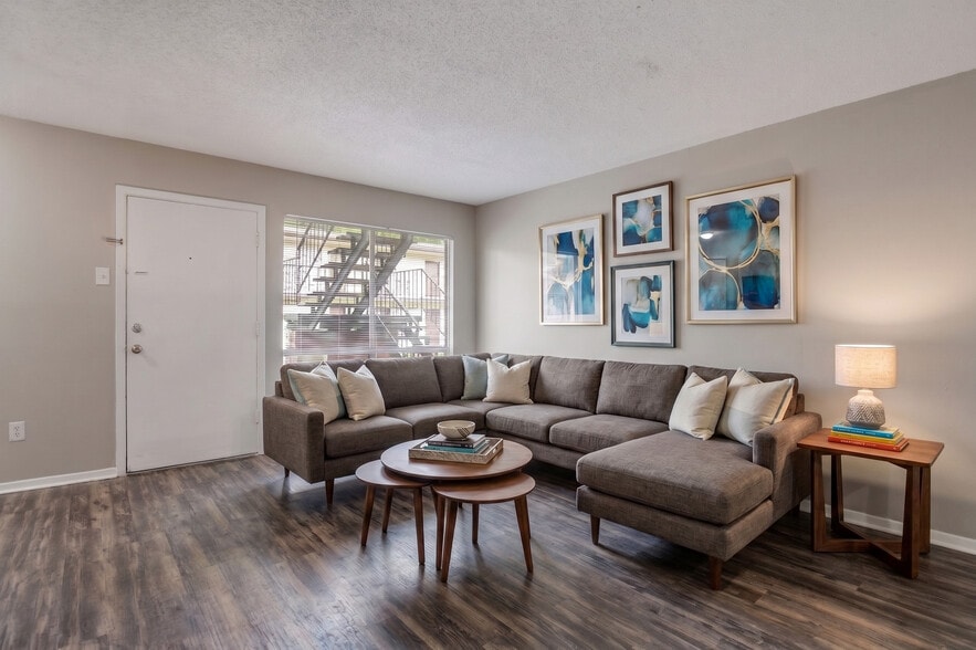Staged Family Room - Cherry Creek Apartments