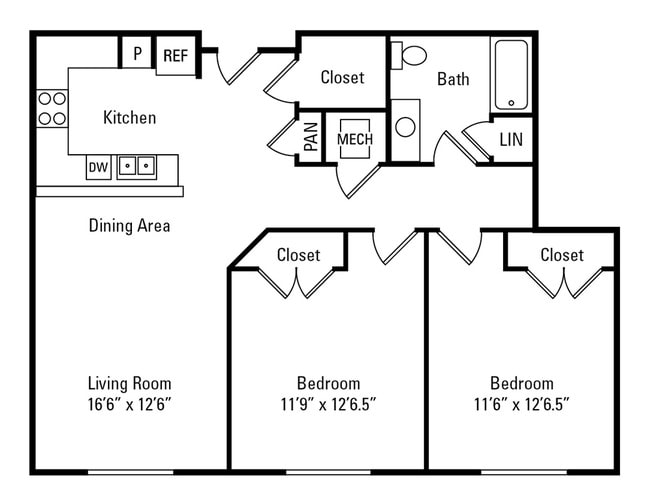 Floorplan - The Marquis at the Woods Apartment Homes