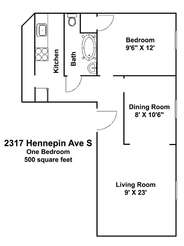 Floorplan - 2317 Hennepin Apartments