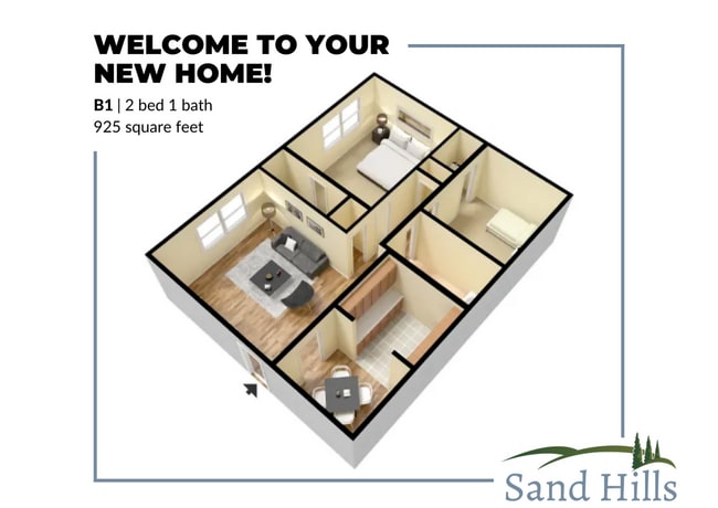 B1 Floor Plan - Sandhill Apartments
