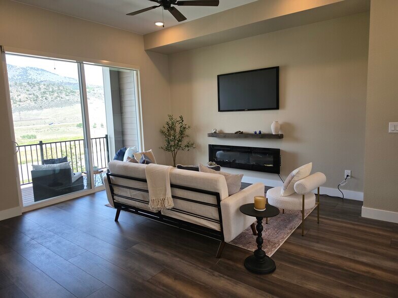 Living room -- electric fireplace and mantle included! - 2220 S McIntyre St