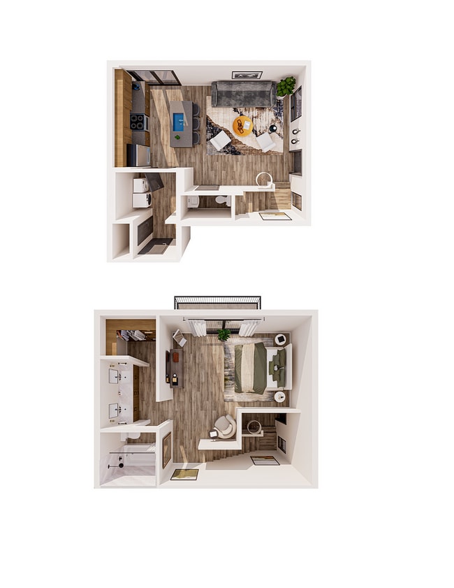 1 bedroom both view floorplan VAP - The Views at the Peak