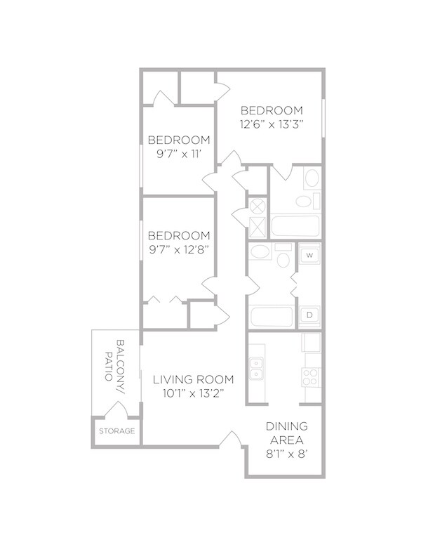 Floorplan - Hilltop Apartments